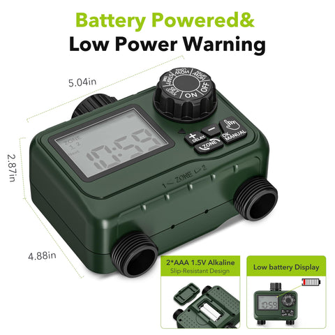 BN-LINK sprinkler timer rain delay function conserves water and protects plants.