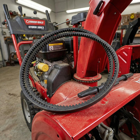 BOAISDHY drive belt side view highlights 1/2-inch by 35-inch dimensions for compatibility.