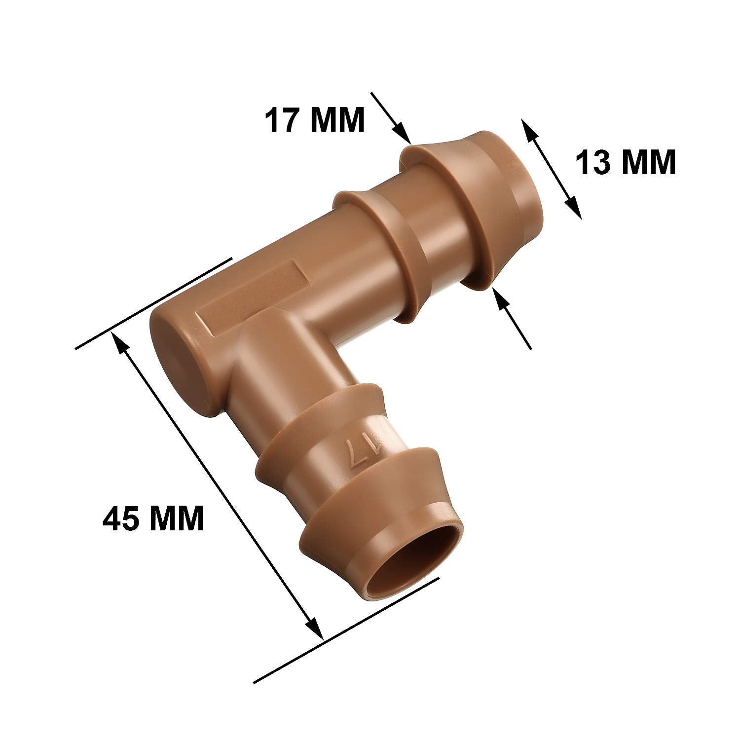 Boao 1/2 inch drip elbow fitting used with standard tubing for quick setups