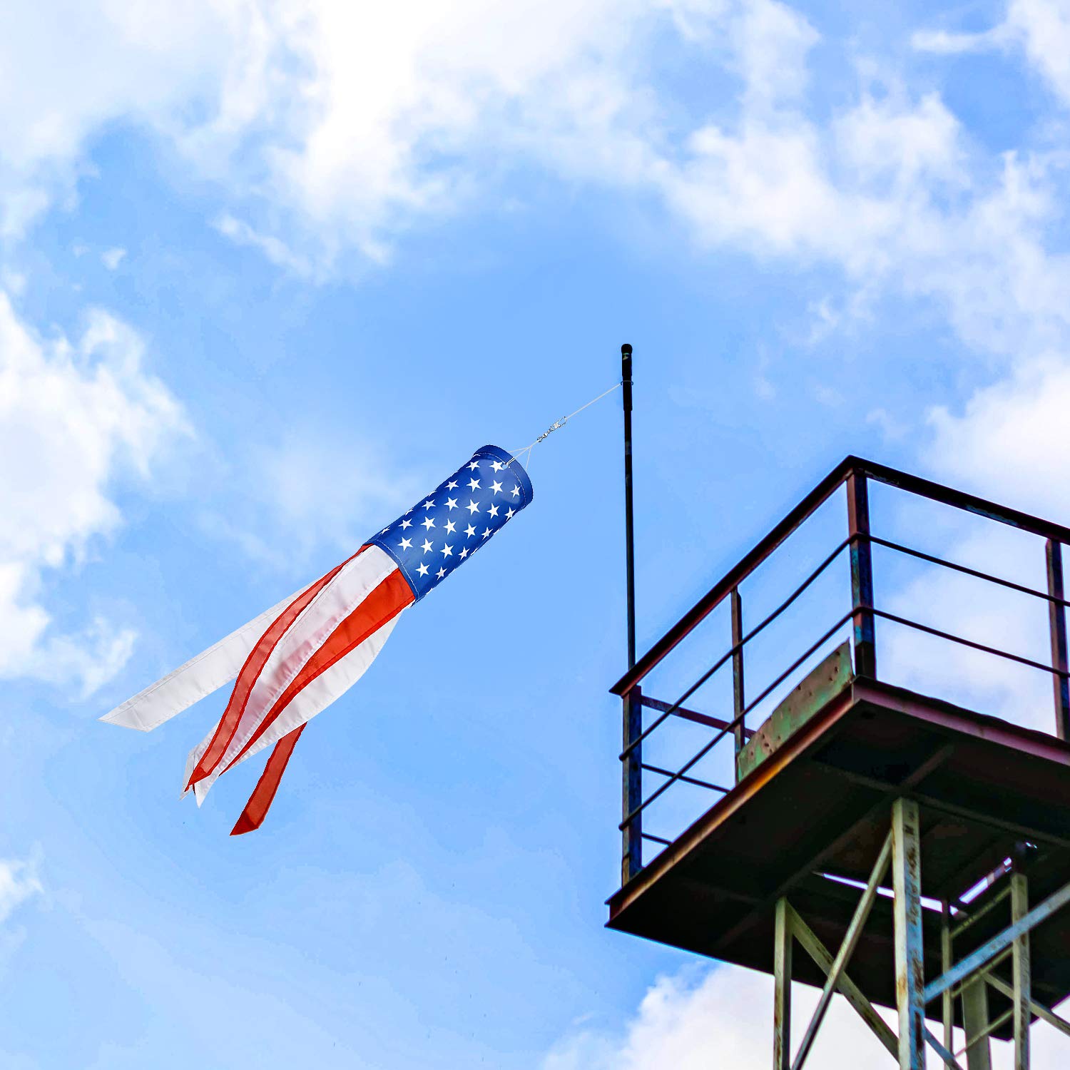 Boao 2-pack windsocks 24in ready to decorate for 4th of July