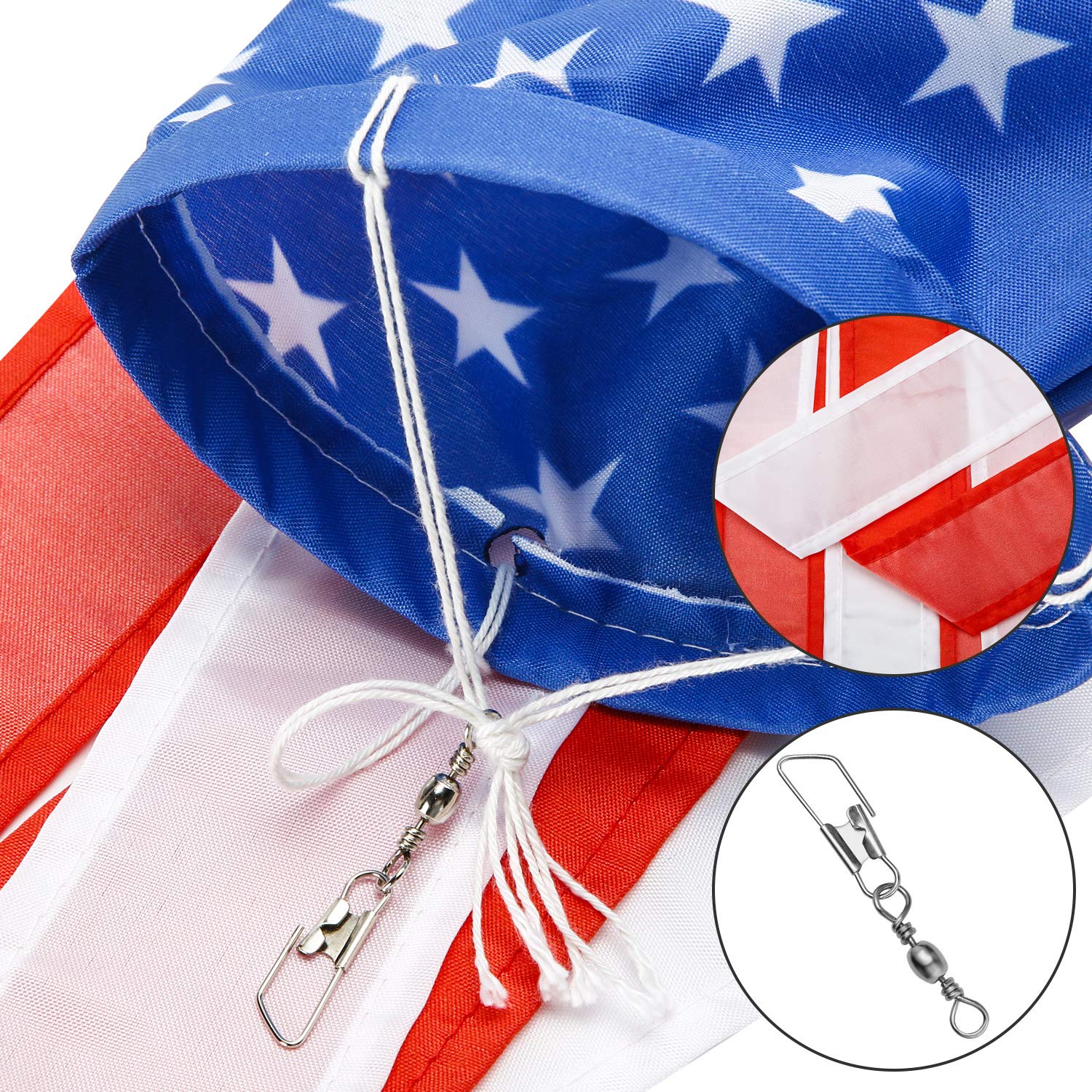 Boao backyard display windsock 24in easy hang with clips