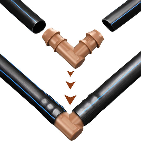 Boao plastic elbow fitting creates reliable 90-degree turns in DIY drip systems