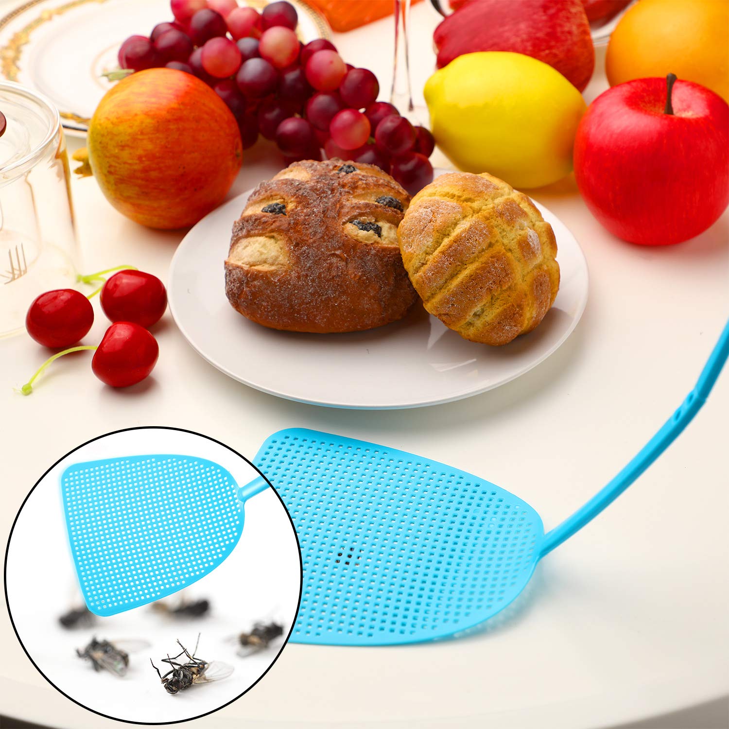 Boao fly swatter with hanging hook for convenient storage in any room.