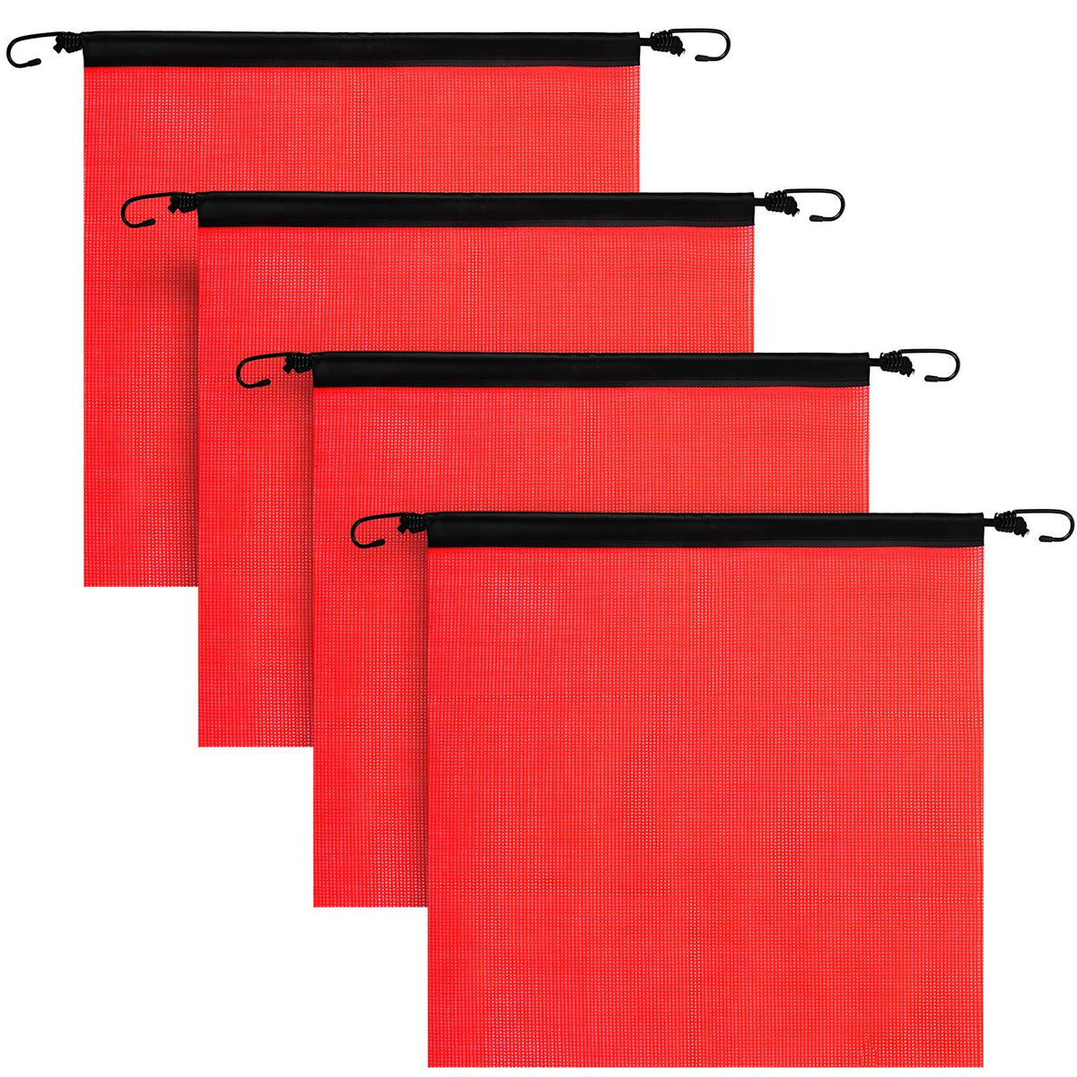 Boao mesh safety flag deep red increases visibility for trucks