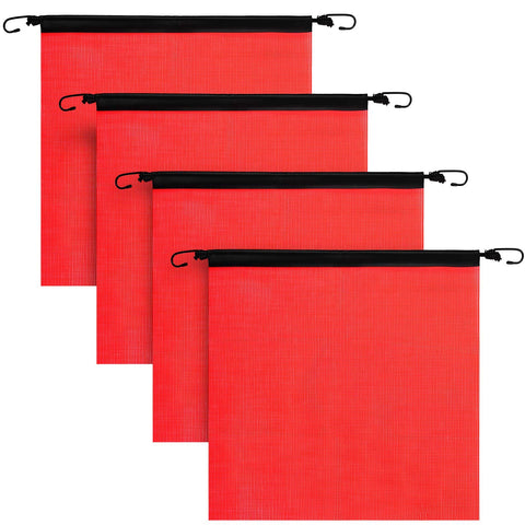 Boao mesh safety flag deep red increases visibility for trucks