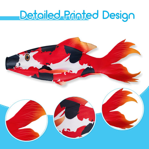 Boao outdoor windsock fish adds color and motion near trees and entryways.