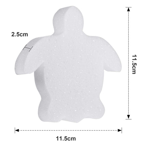 Boao turtle shaped sponge in pool scene absorbing surface oils.