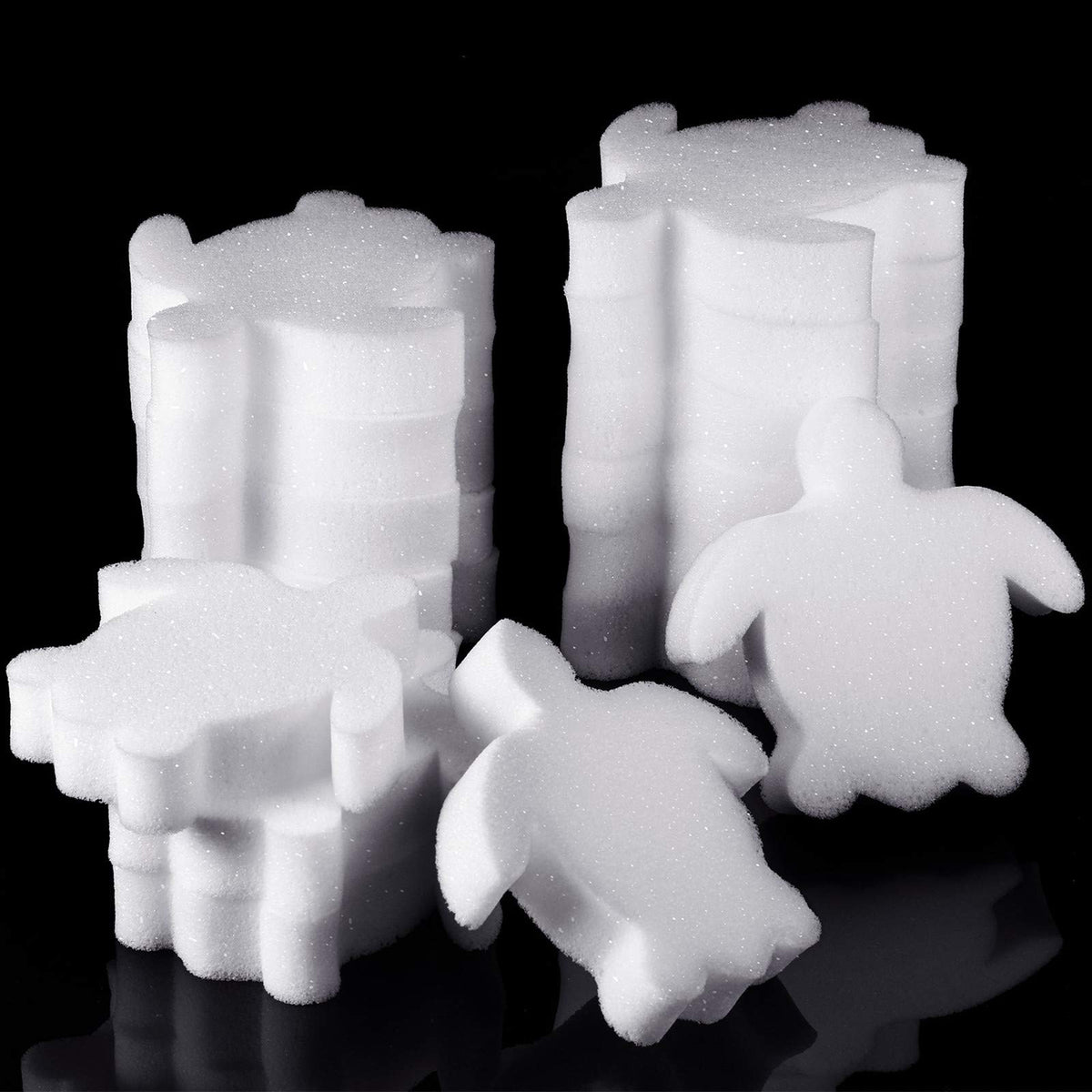 Boao turtle shaped oil absorbing sponge inside package for pool maintenance.