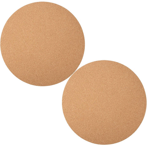 Boao two-pack 12-inch cork mats absorb moisture and protect surfaces