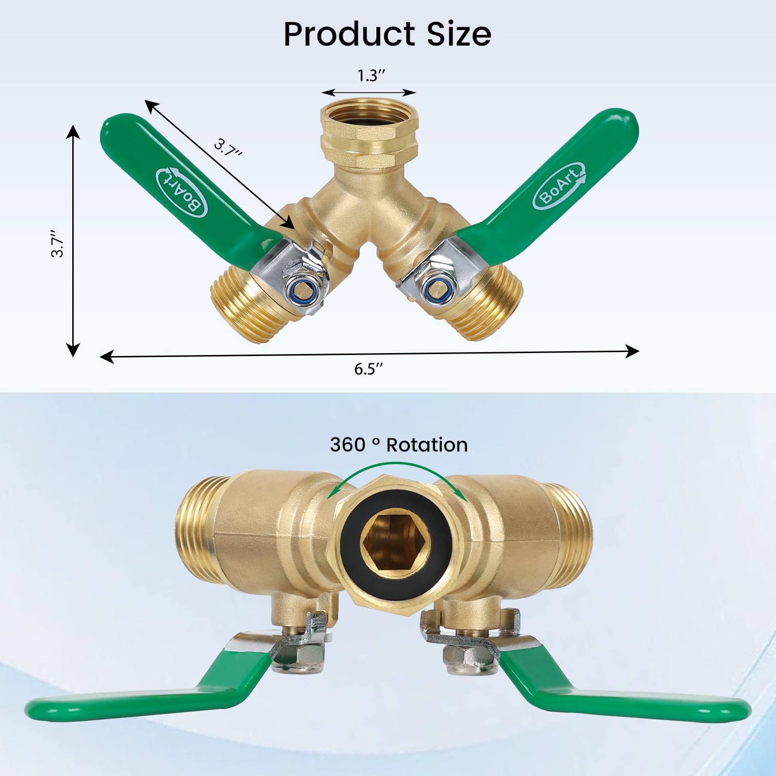 Durable brass body promises reliable performance and leak-free connections.