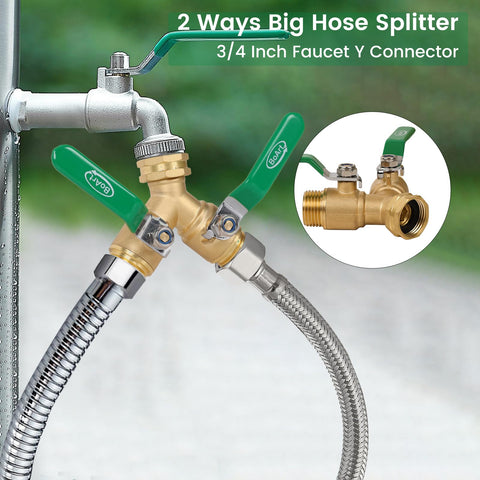 Tight seals prevent leaks during dual-hose watering setups.