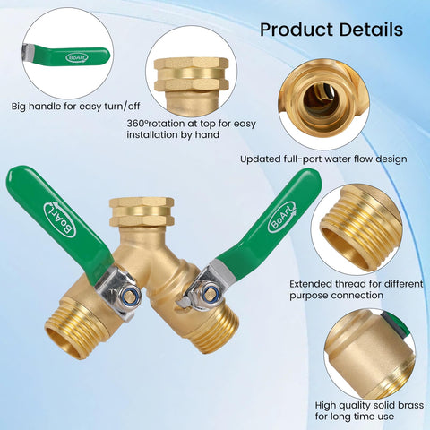 Long handle design allows smooth on/off for comfortable operation.