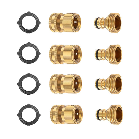 BoArt brass male quick-connector in use for secure hose connections.