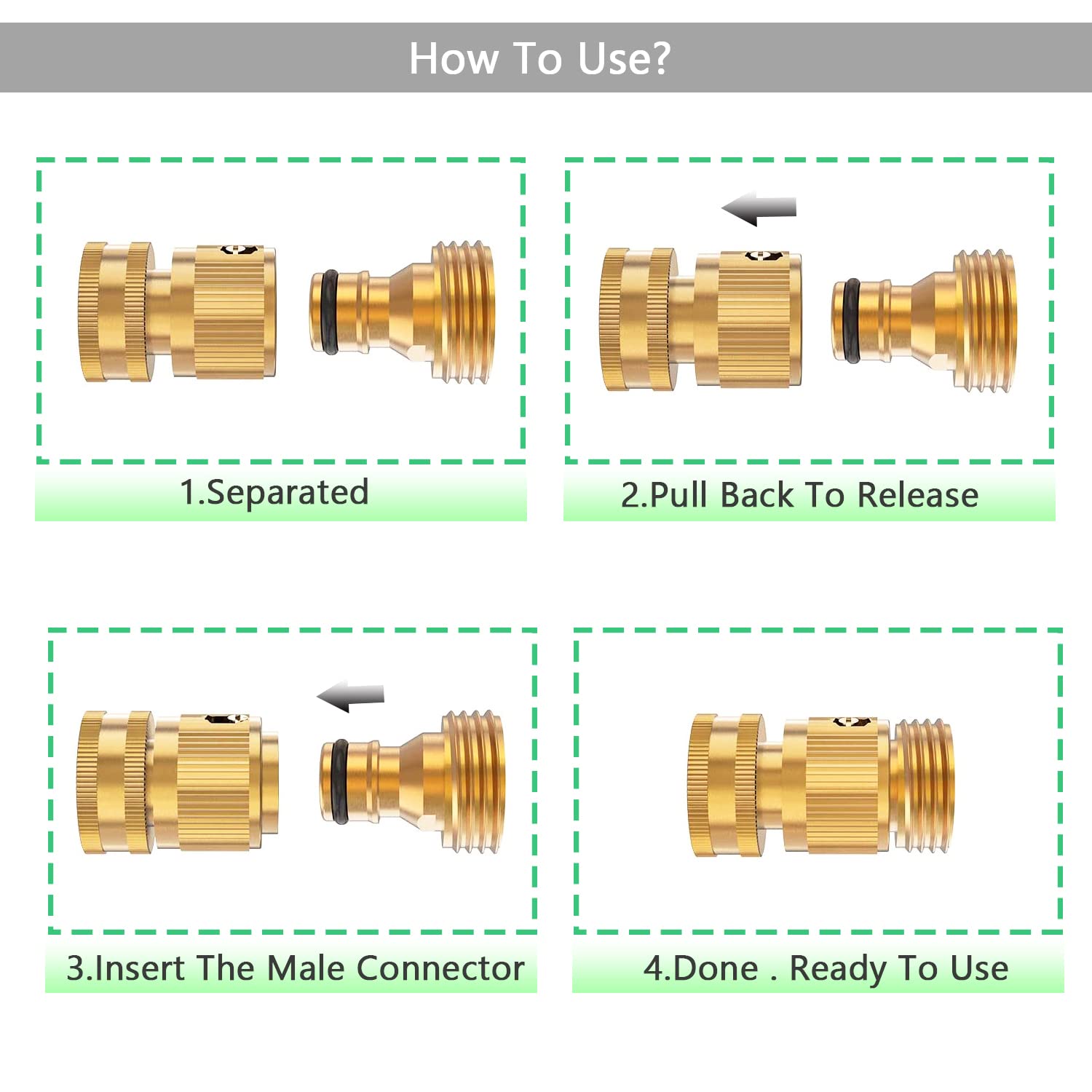 BoArt rubber self-locking washers provide secure, leak-free seals.