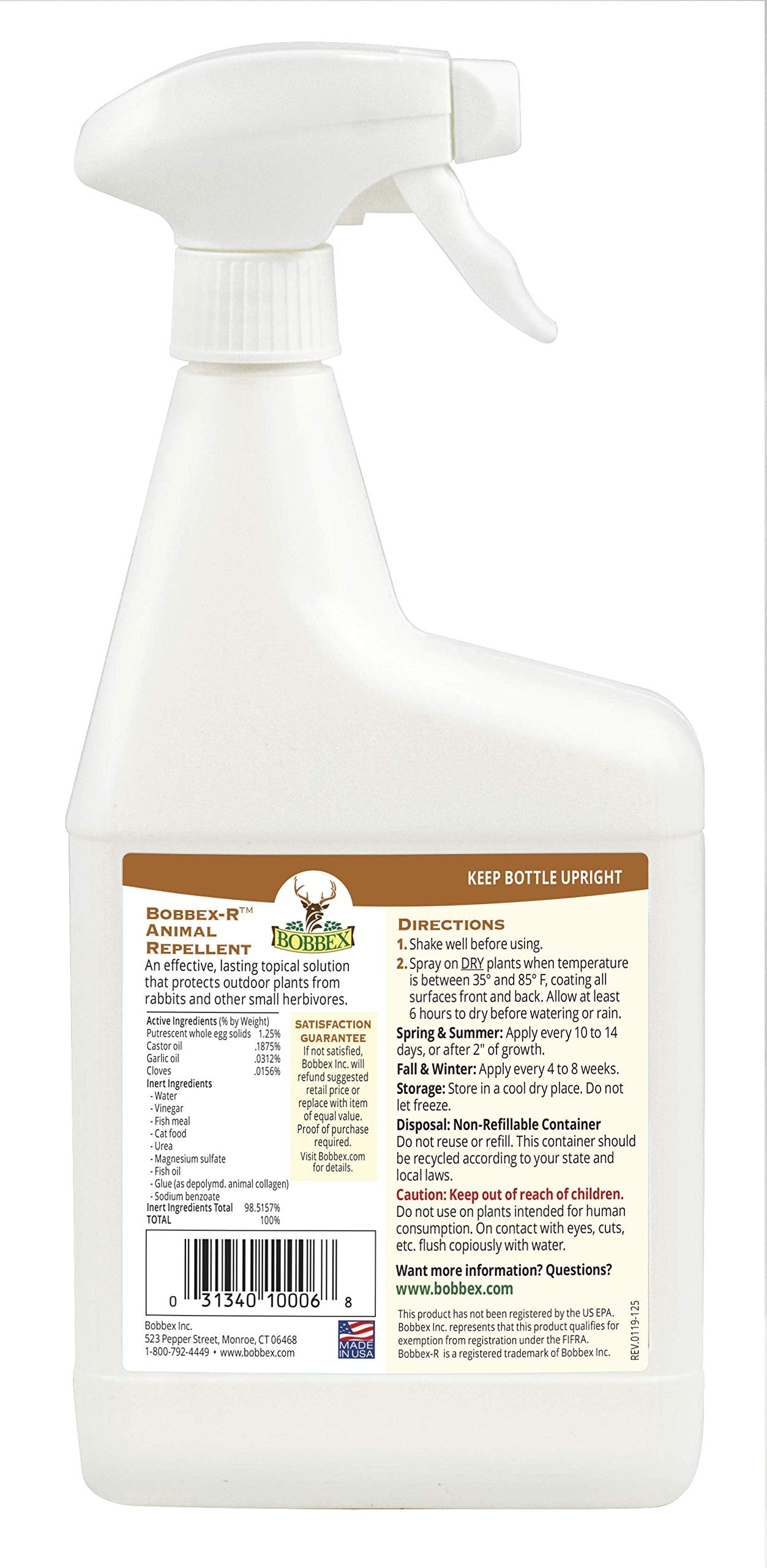 Bobbex repellent applied to foliage protects ornamentals from wildlife browsing.