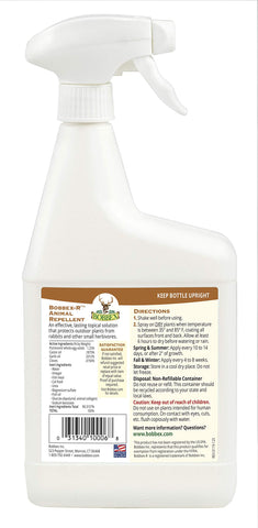 Bobbex repellent applied to foliage protects ornamentals from wildlife browsing.