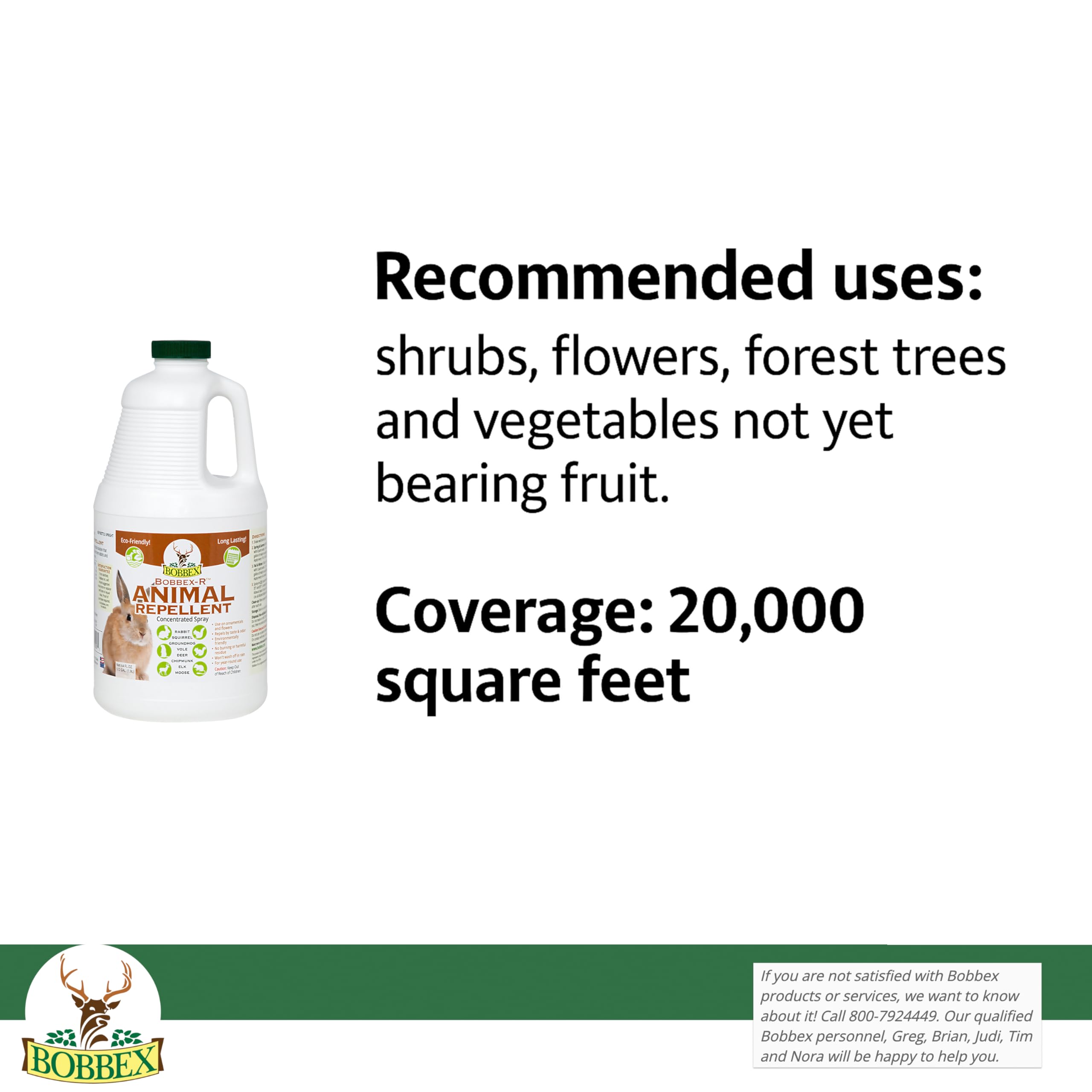 Application on nursery plants with Bobbex-R shows easy, ready-to-use garden defense.