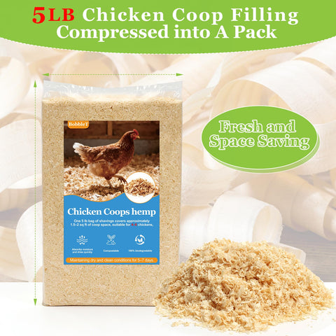 BobbleT pine shavings offer ultra-low dust for cleaner air around chickens.