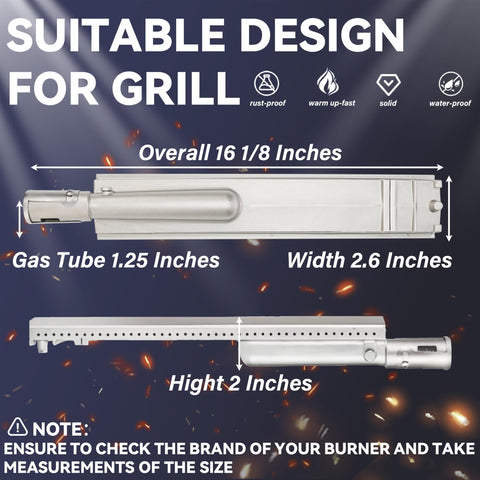 Bobo GrillKing dual-fuel burner with adjustable air regulator
