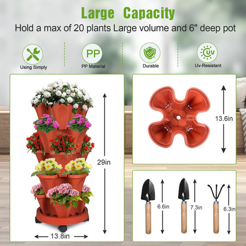 Bociks polypropylene planter with drainage for moisture control.