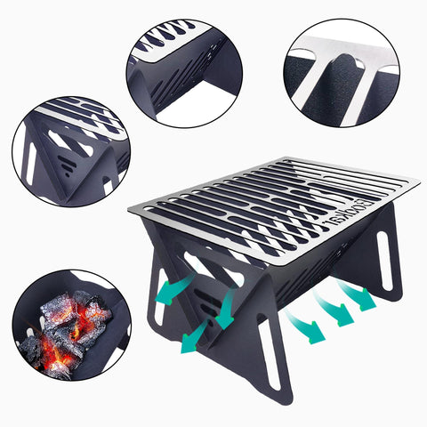 Bodkar Charcoal Grill cooking meat and vegetables for flavorful meals