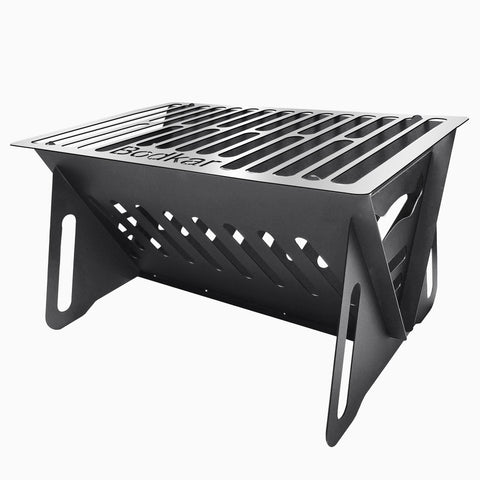 Bodkar Charcoal Grill with heat-resistant mat for safe outdoor use