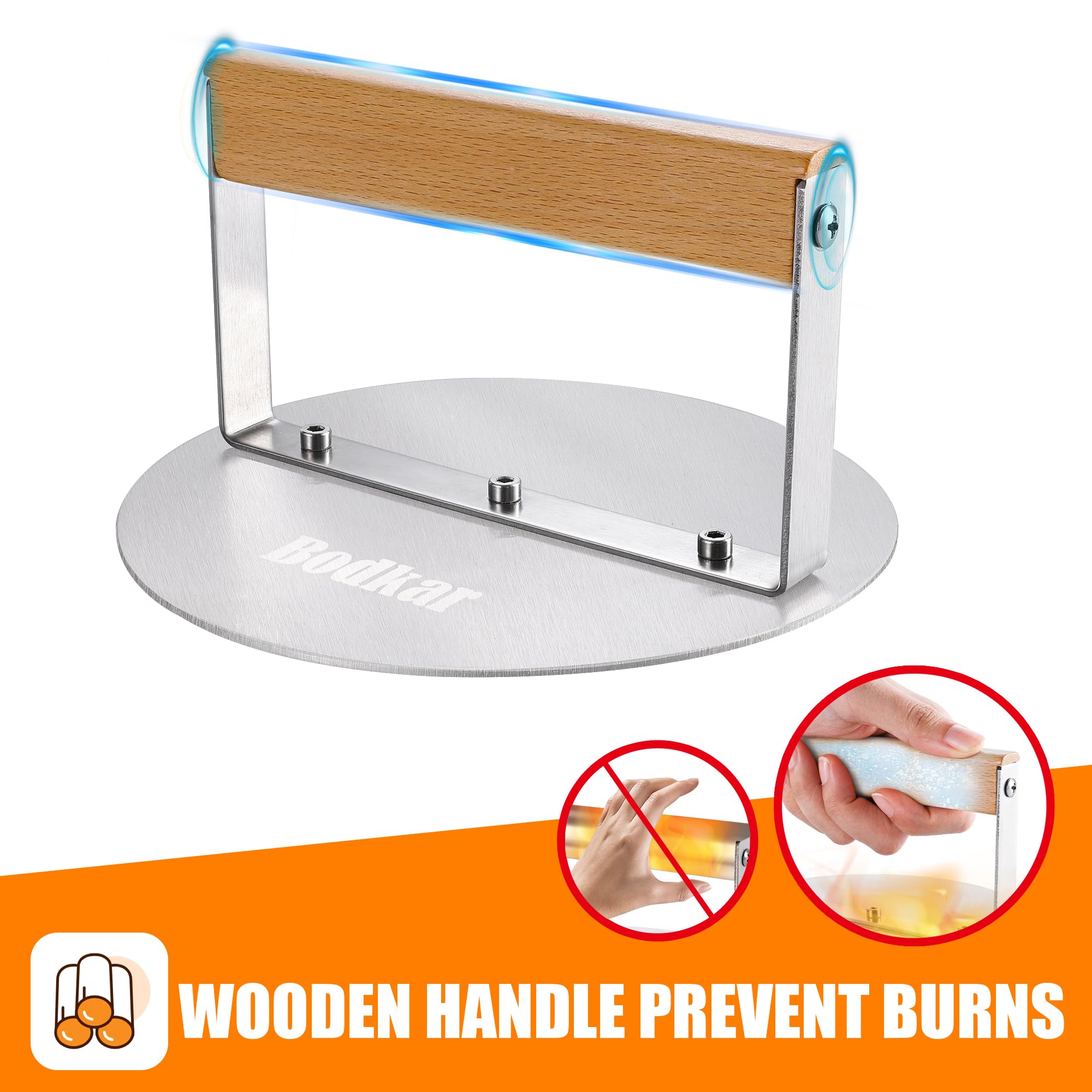 bodkar easy-clean design with wipe-clean surface after cooking