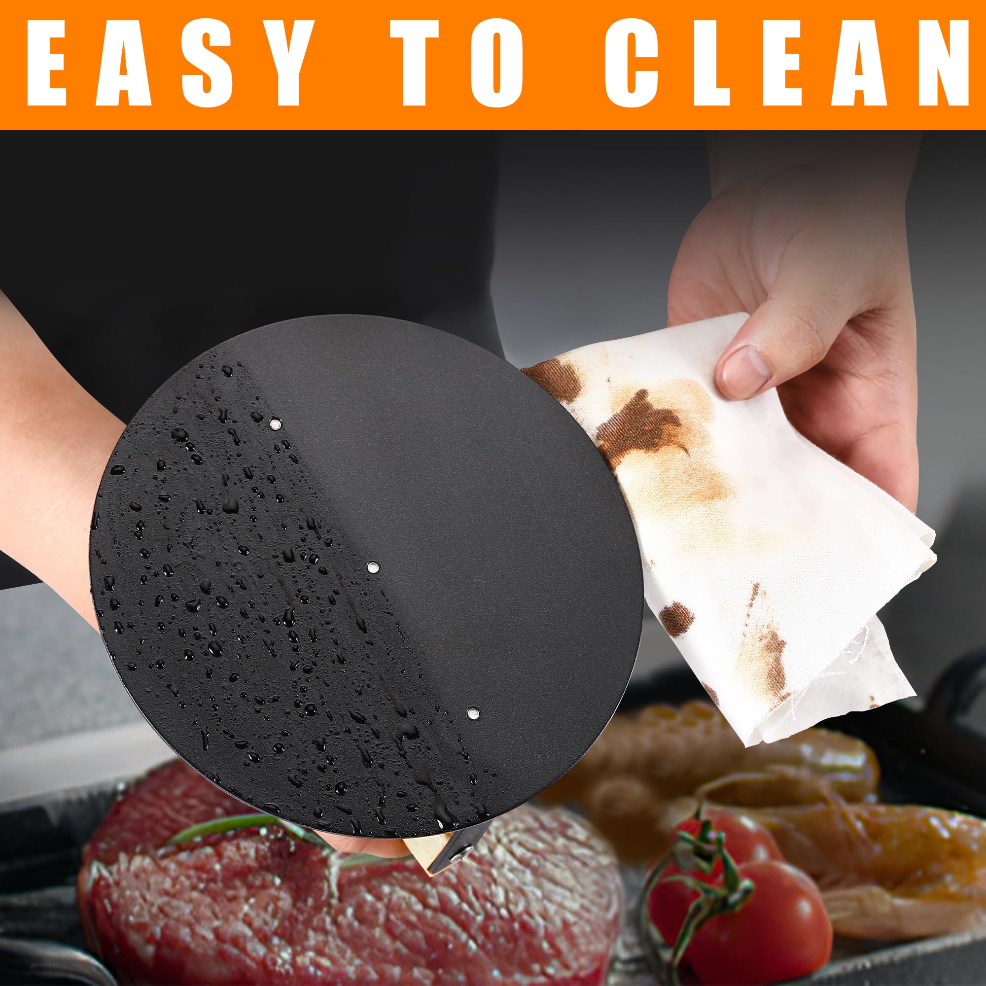 bodkar Smash Burger Press preheats quickly to shorten cooking time