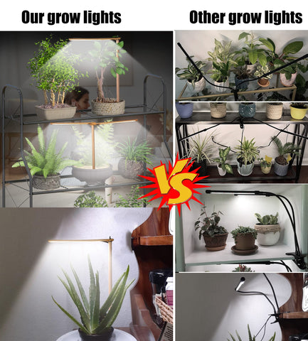 bodkar wooden grow light powered via USB in a home office setup.