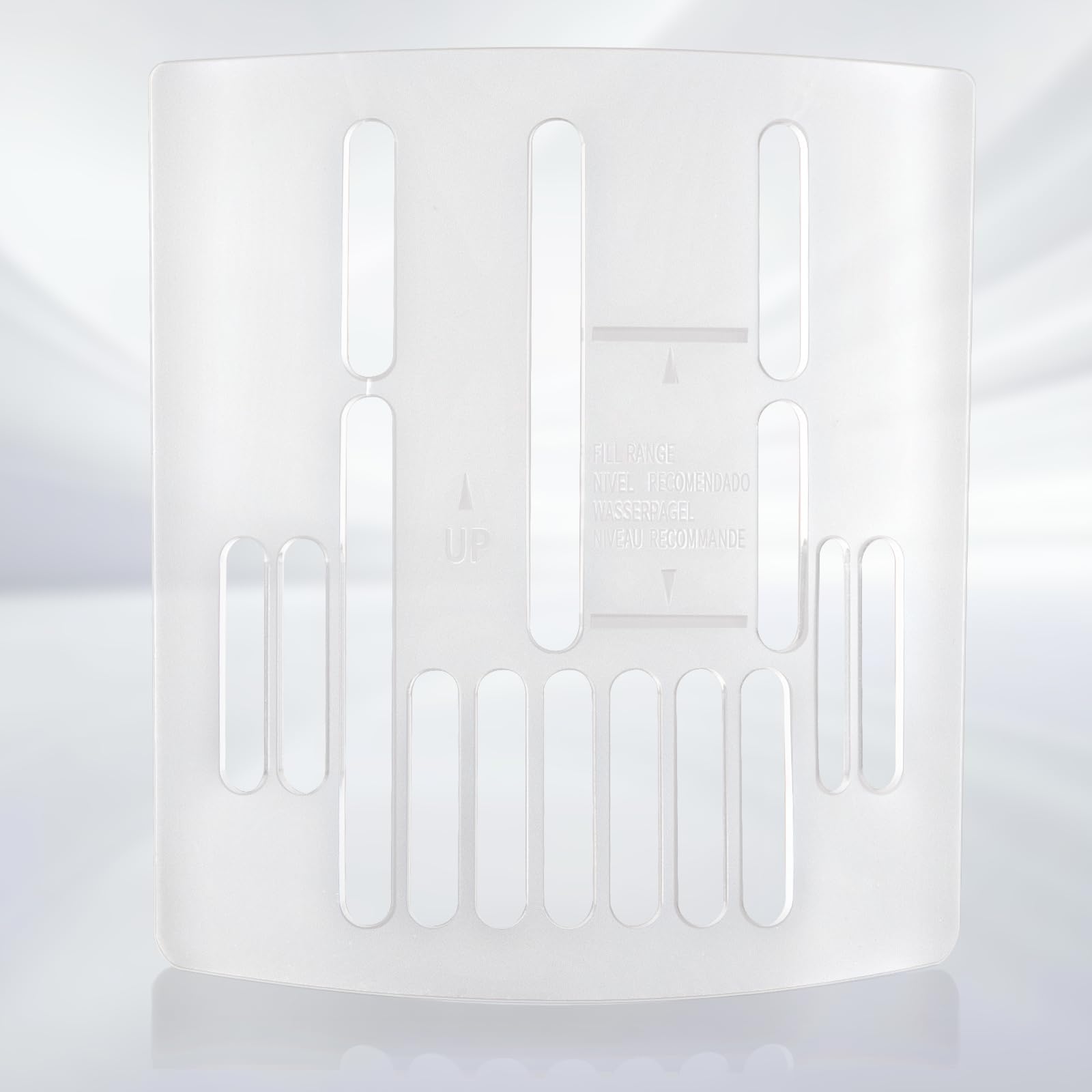 Bodoniy spa waterfall grate close-up showing hole pattern for precise water flow control.