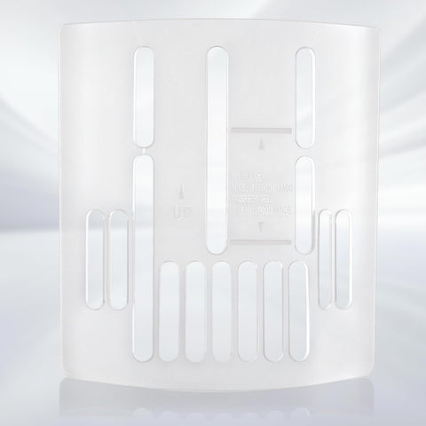 Bodoniy spa waterfall grate close-up showing hole pattern for precise water flow control.