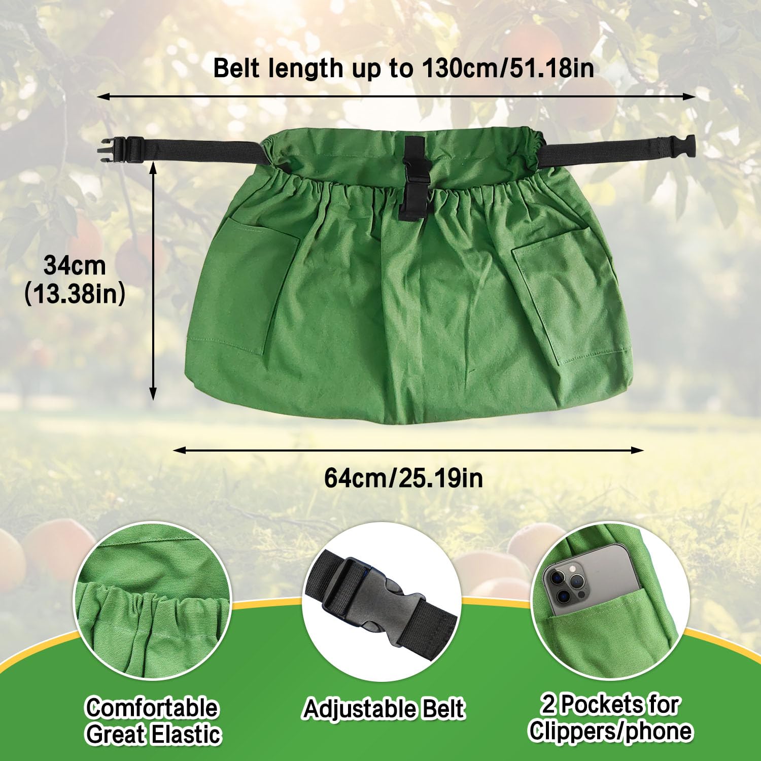 BOHEMIABY multi-pocket garden apron helps organize seeds and scissors for easy access.