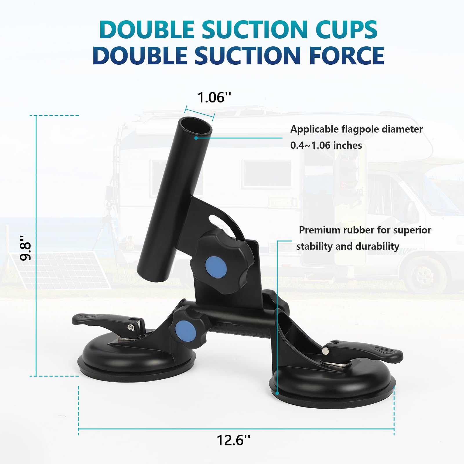 BOHMR premium rubber and metal construction withstands weather and keeps flag pole steady