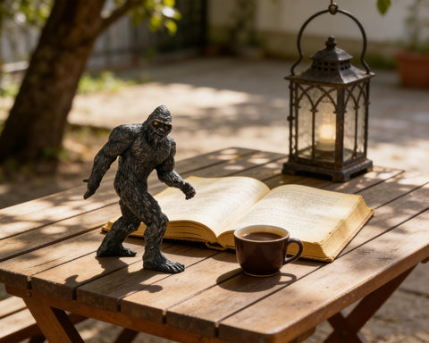 BOIHEGU Bigfoot cake-topper figurine brings whimsical charm to celebrations.
