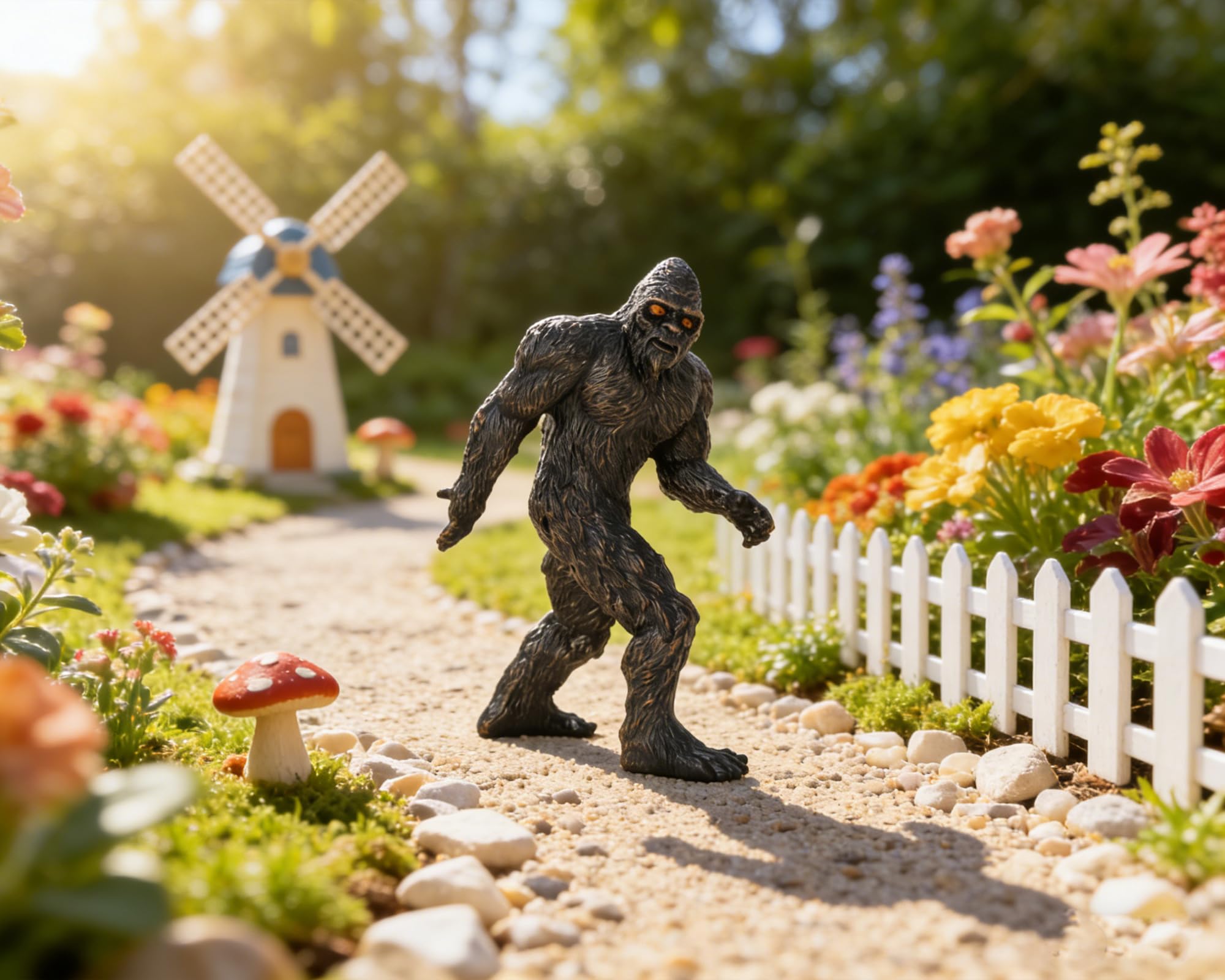 BOIHEGU Bigfoot desktop-display figurine adds compact intrigue to your workspace.