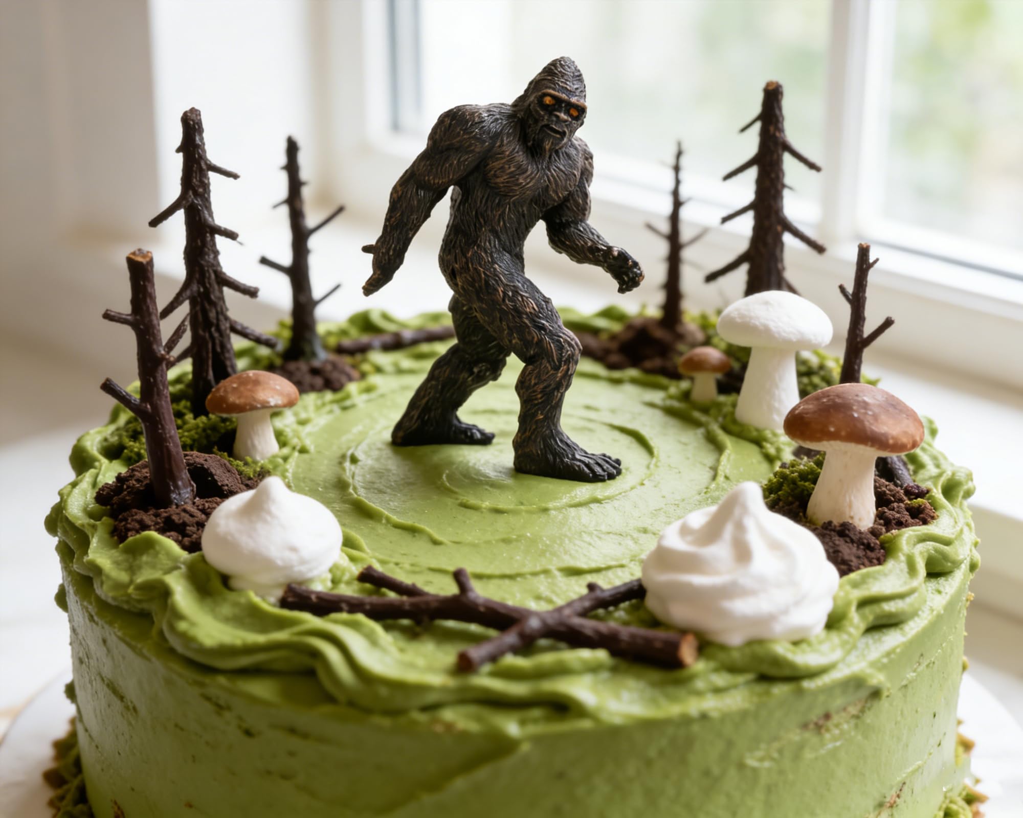 BOIHEGU Bigfoot hand-painted figurine highlights detailed fur and lifelike stance.