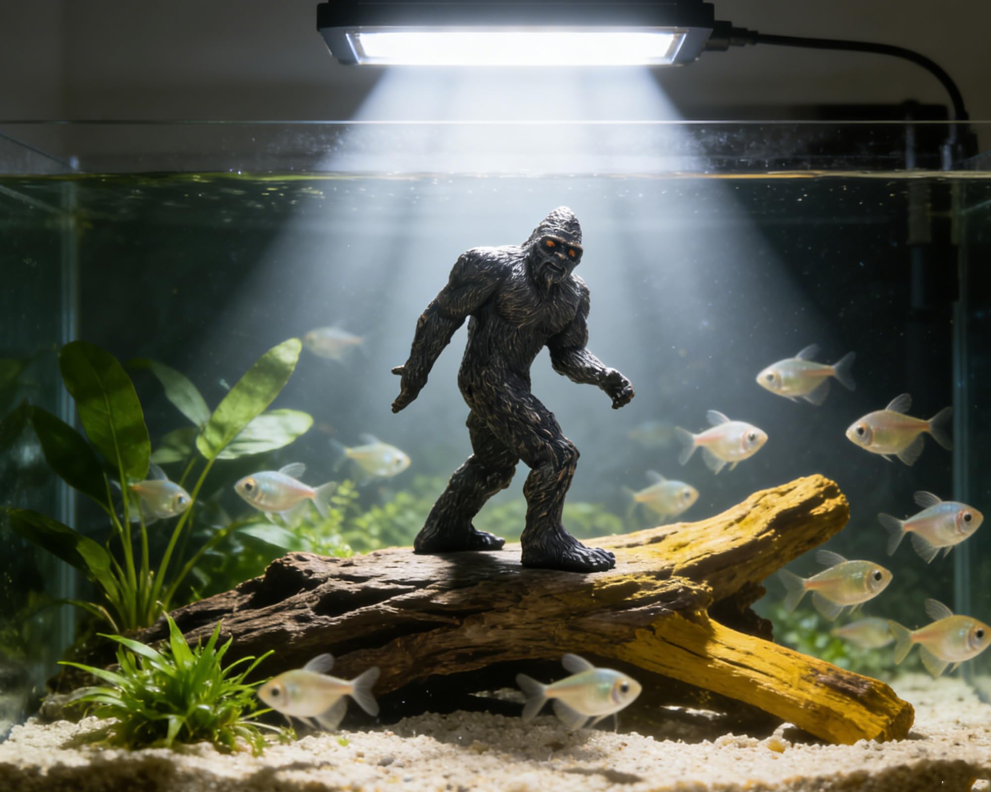 BOIHEGU Bigfoot miniature-garden figure enhances terrariums and fairy gardens.