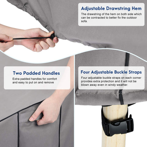 BOLTLINK adjustable drawstring hem ensures a snug fit on uneven furniture.