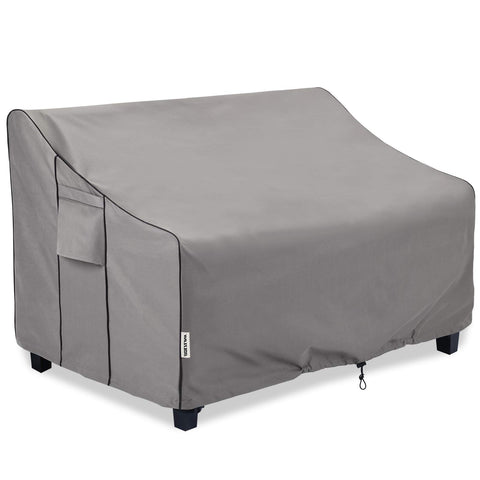 BOLTLINK waterproof 3-seater sofa cover protecting a patio set from rain.