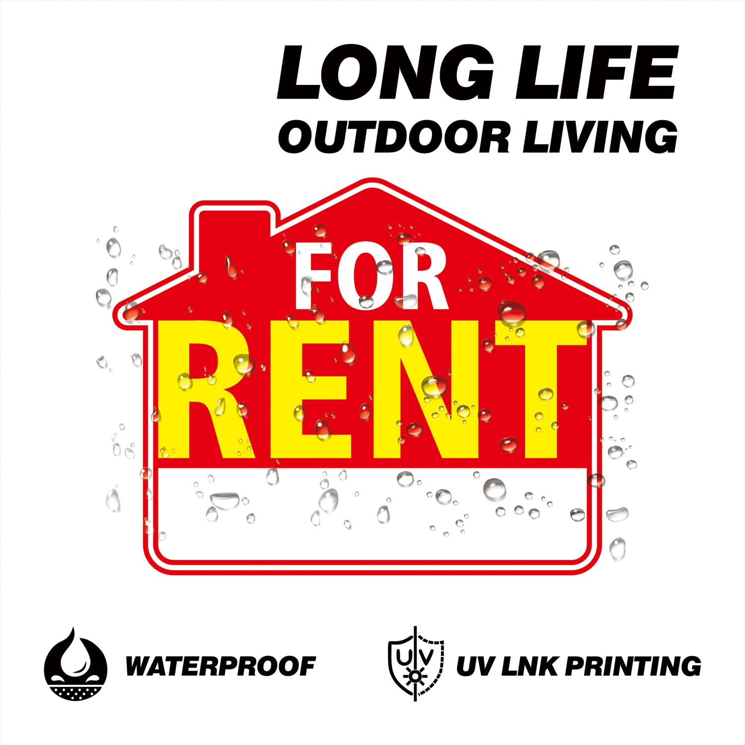 BOLDVANTIX For Rent sign with stake setup enables quick lawn display