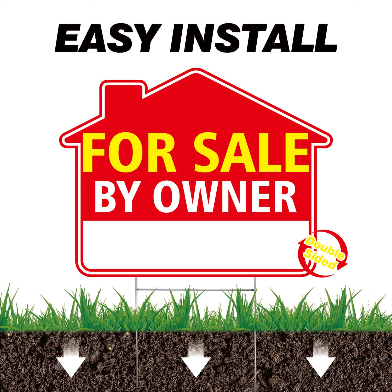 BoldVANTIX yard sign suitable for FSBO, estate and garage sales.