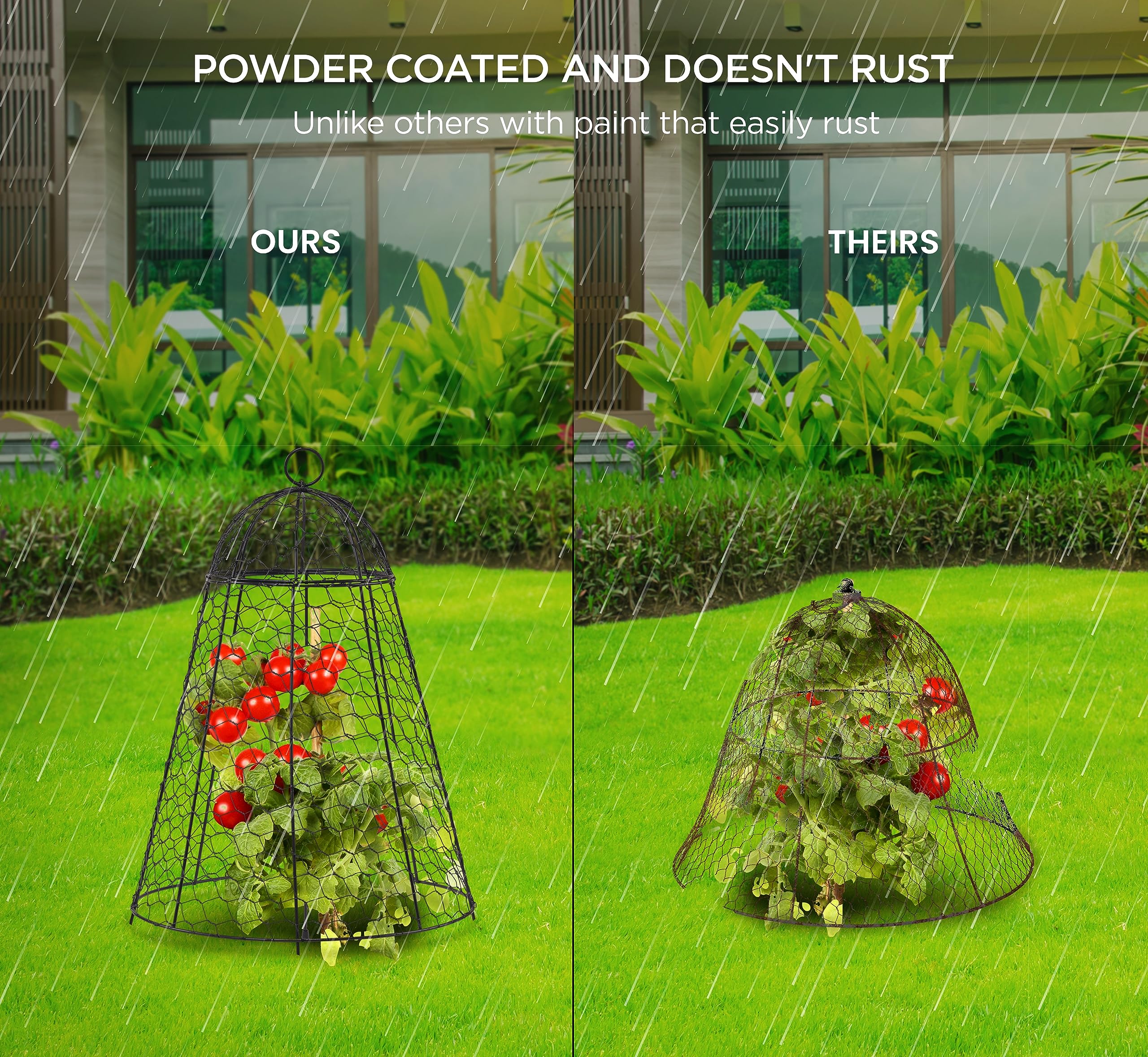 Boldworks finer-mesh cages deter critters while allowing sunlight and airflow.