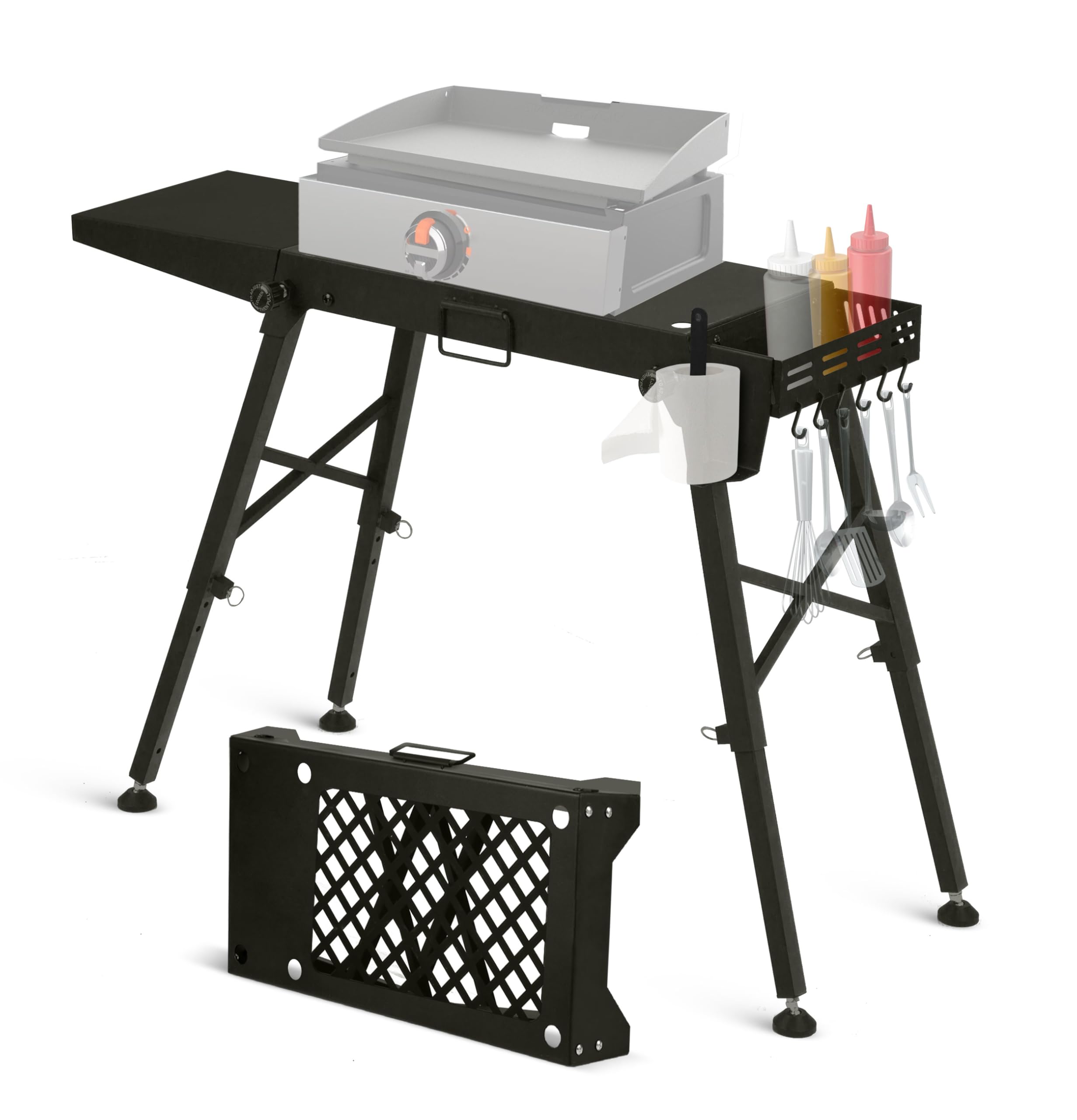 BoldWorks Griddle Stand fits Blackstone 17-inch griddle for stable outdoor cooking