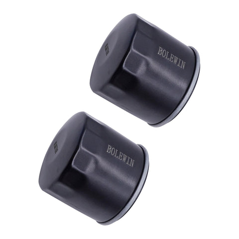 BOLEWIN mower oil filter two-pack offering enhanced filtration for Toro V-Twin engines.