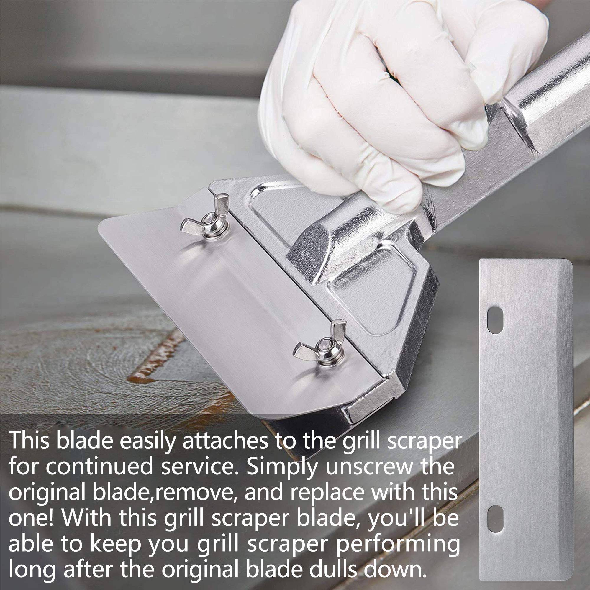 BOLEXINO griddle scraper blade easy replace for continued use