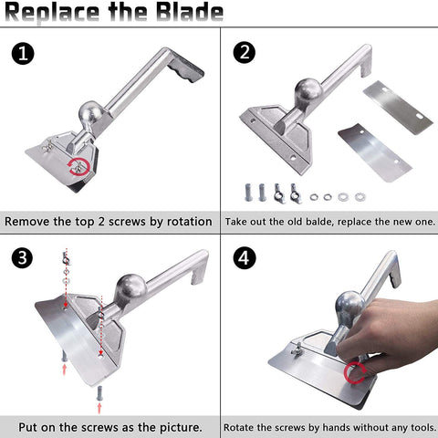 BOLEXINO teppanyaki grill blade replacement in high-quality stainless steel