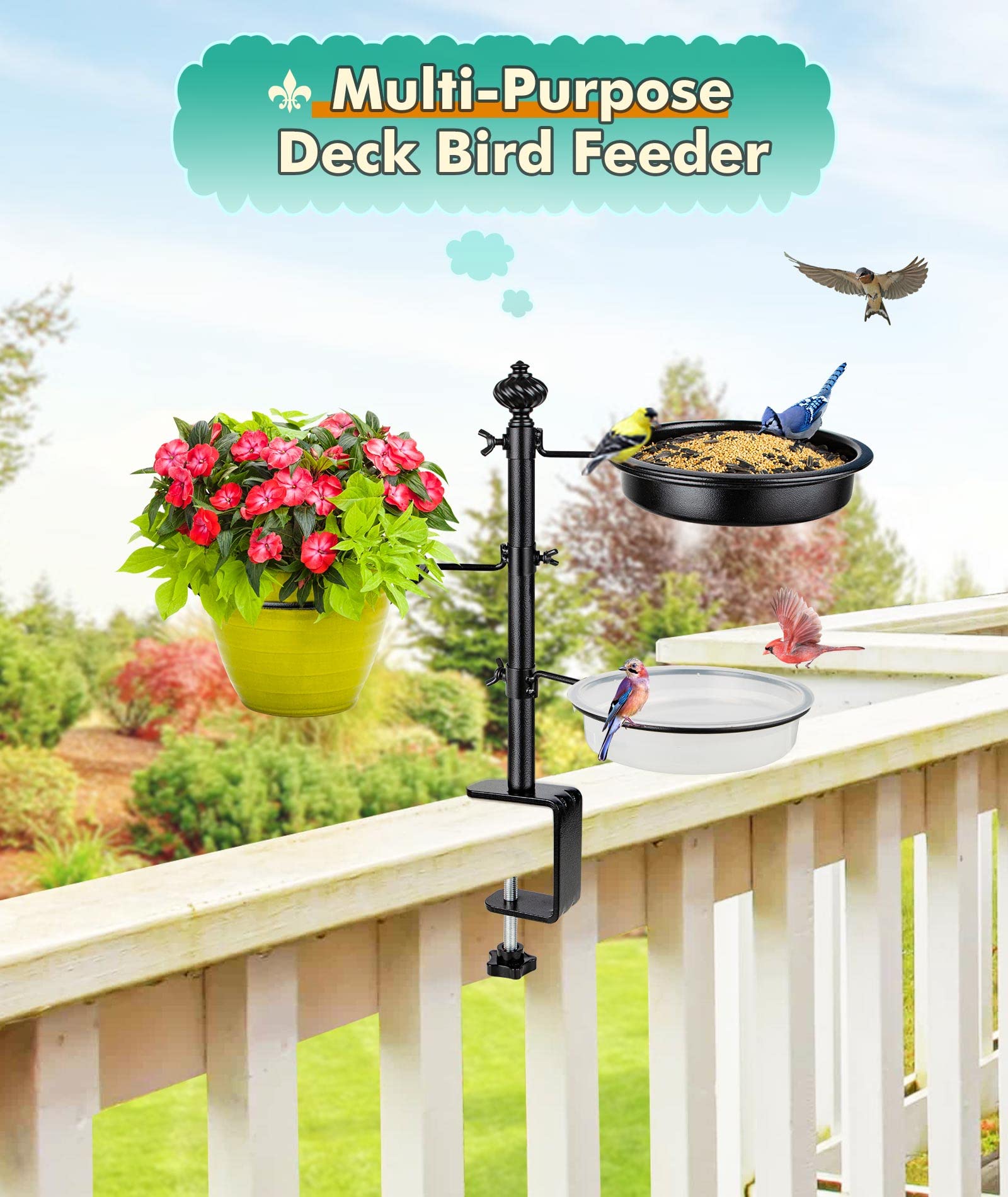BOLITE clamp-on installation on a railing without tools and quick setup.