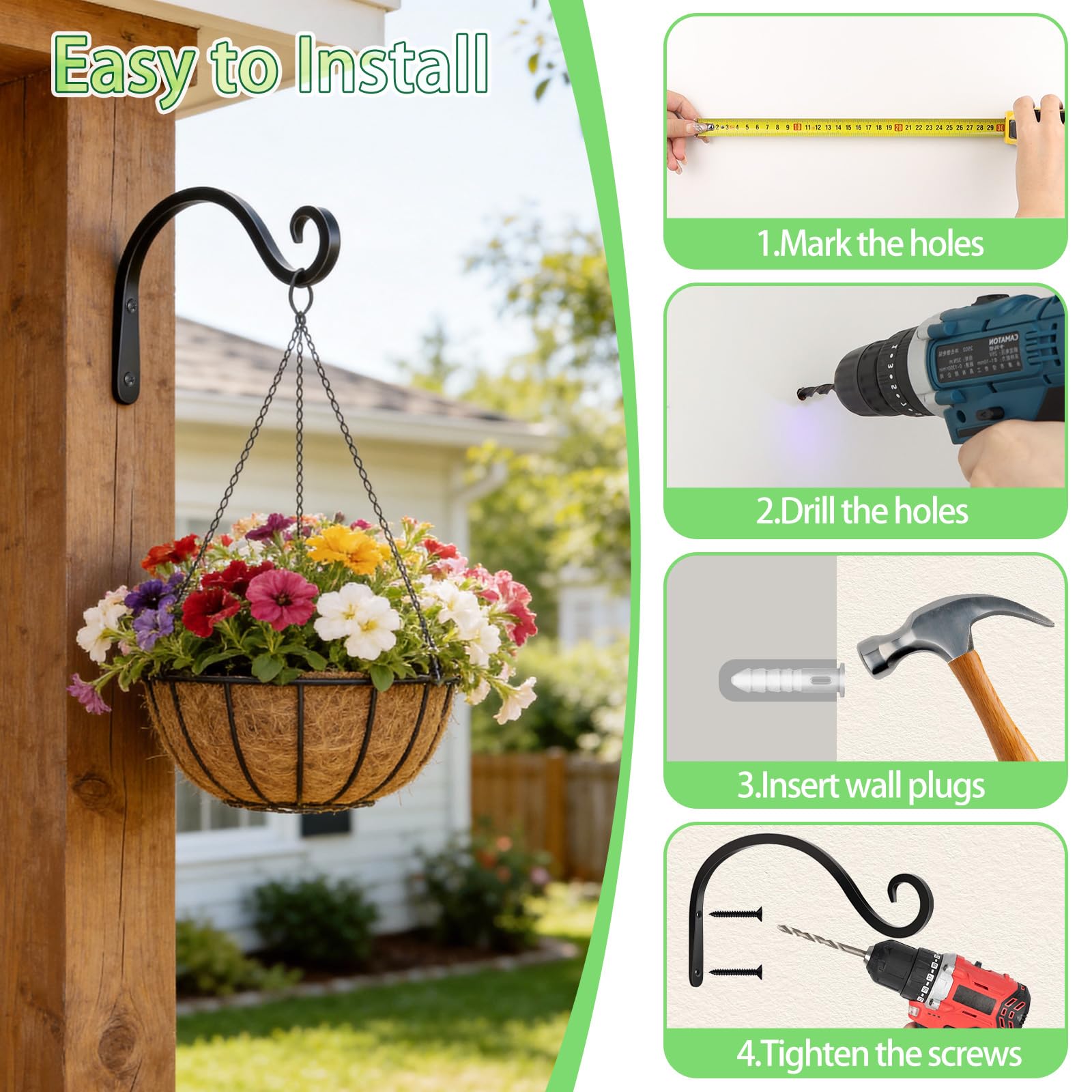 BOLITE durable steel hanger for year round garden or patio use.