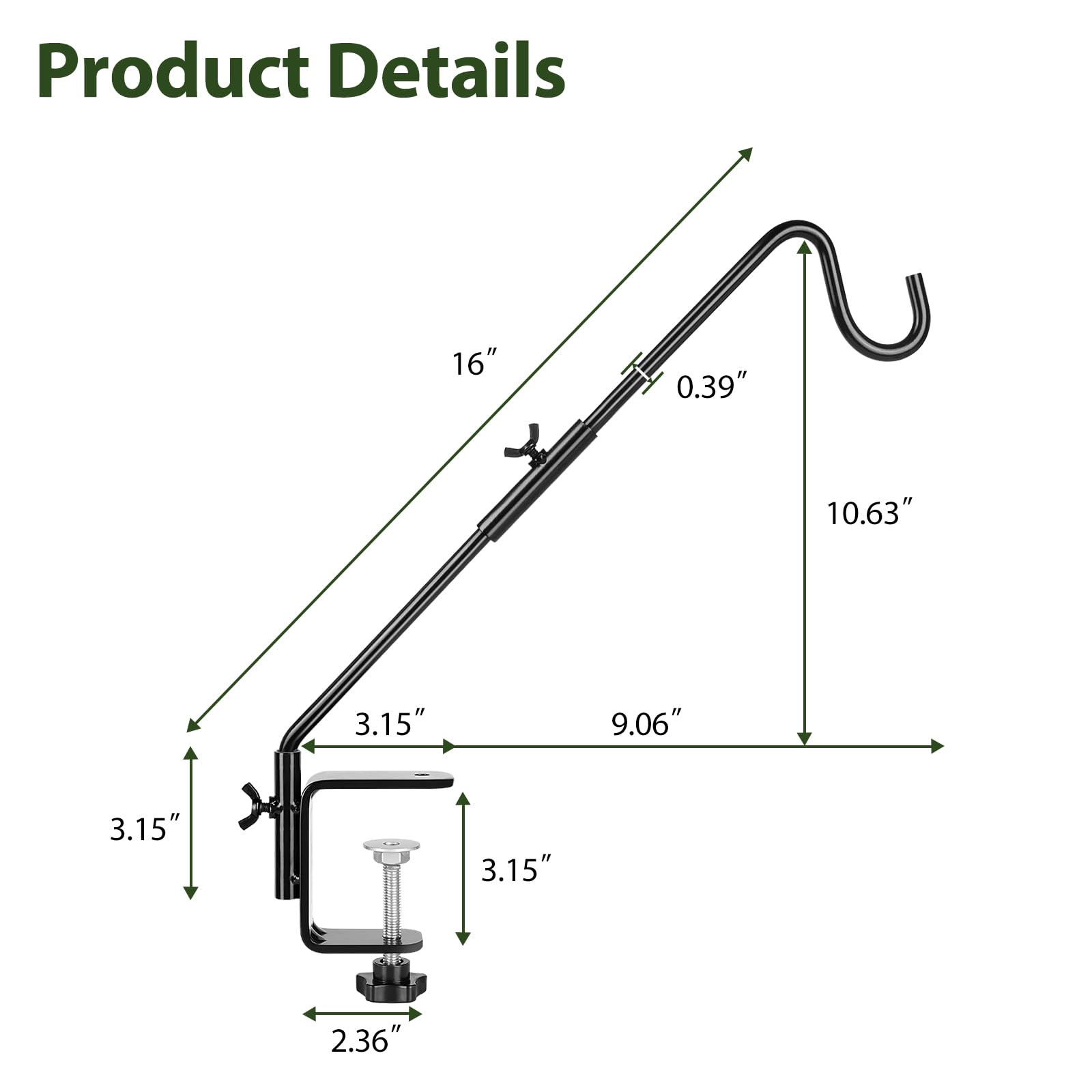 BOLITE hardware included for quick installation and removal.