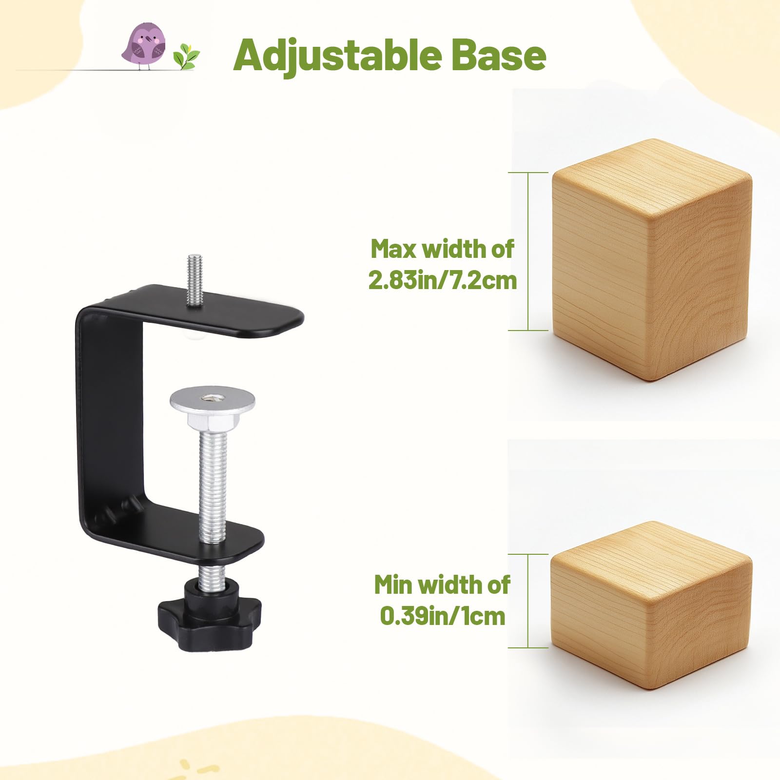 BOLITE easy-clean seed tray flips to remove droppings and debris quickly